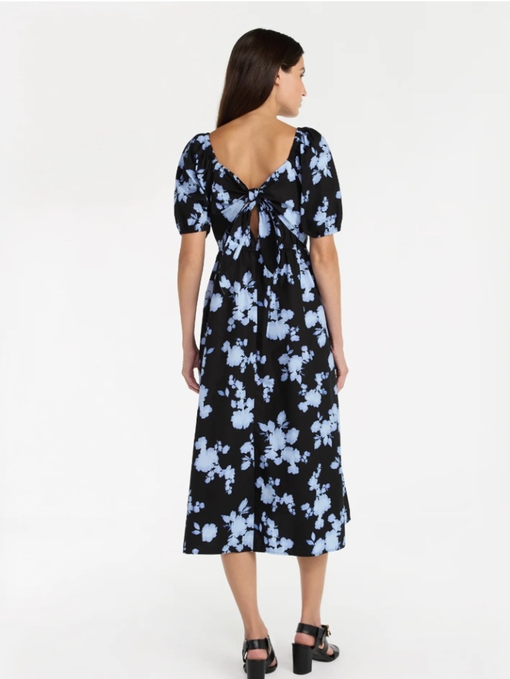 Time and Tru Women’s Blooming Blue Midi Dress Size Medium (8-10) NWT - Picture 4 of 6